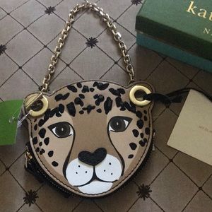 Kate Spade Leopard coin purse two sided